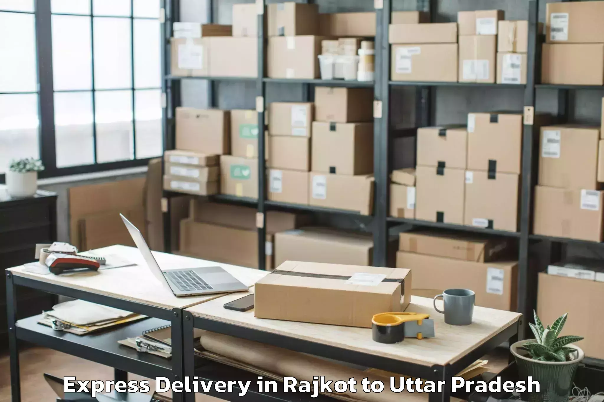 Quality Rajkot to Chandra Shekhar Azad Universit Express Delivery